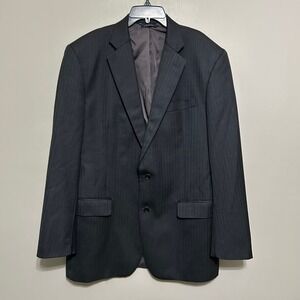 Brooks Brothers 1818 Madison Blazer 43L Charcoal Grey 100% Saxon Wool Old Money